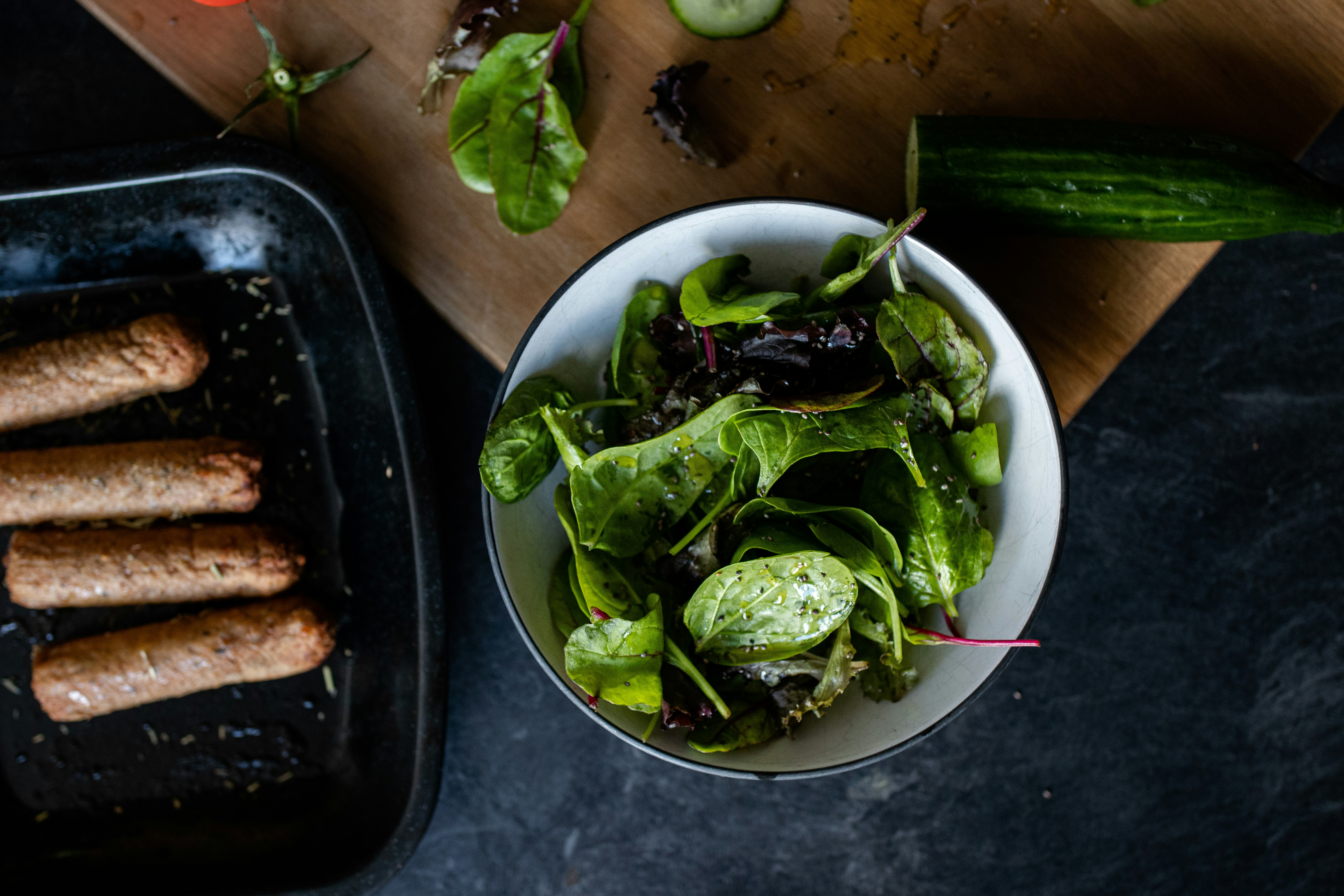 Healthy brain foods: nuts, greens, grains