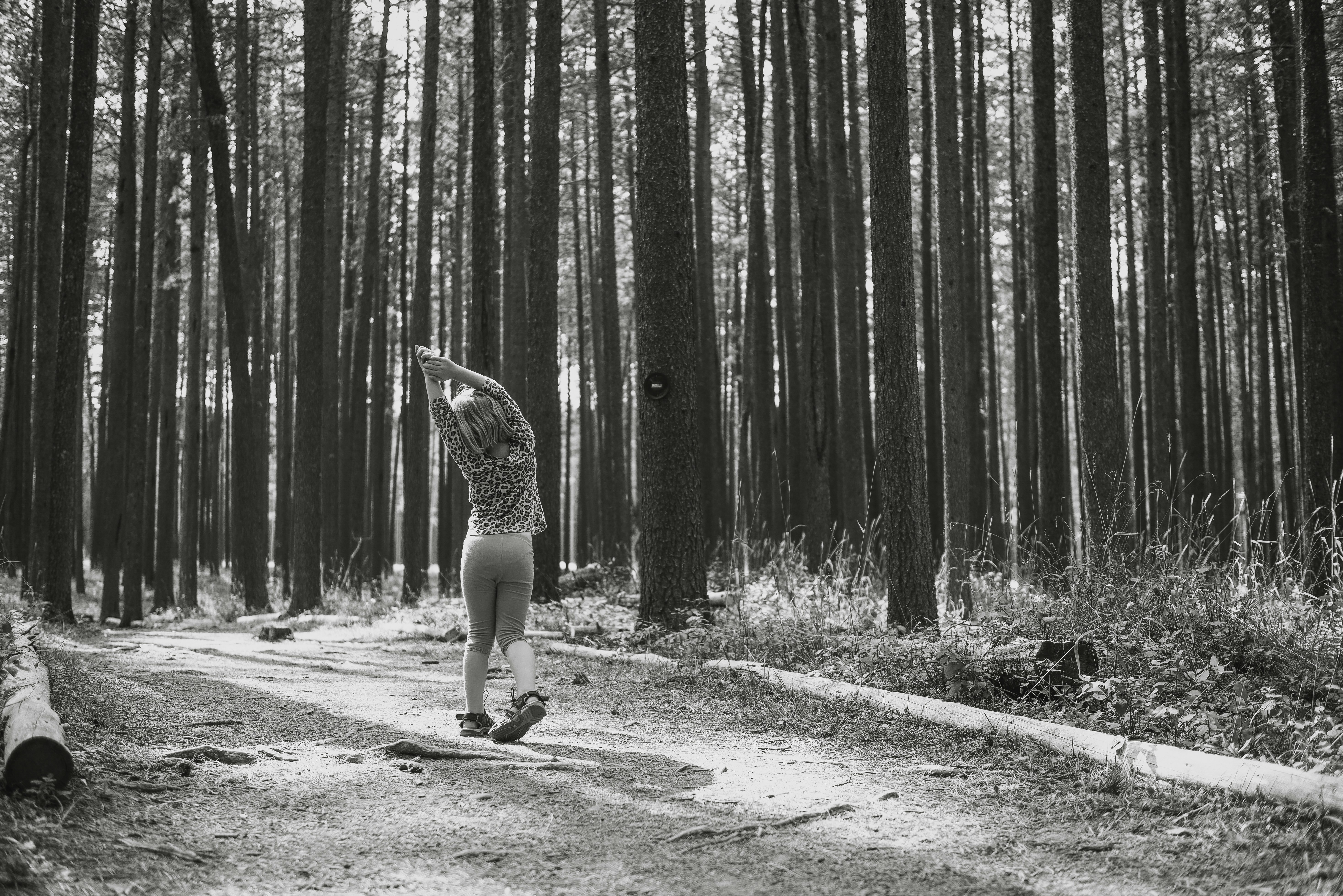 Kid running and smiling outdoors